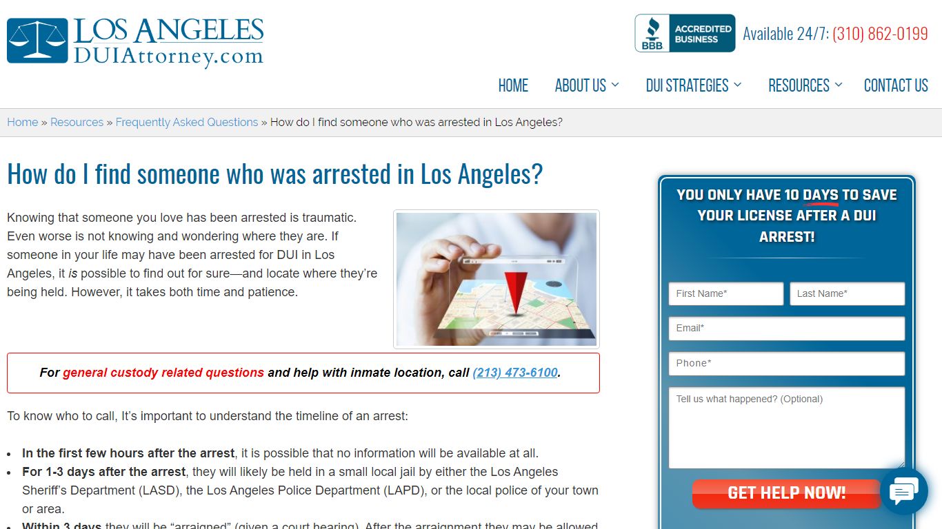 How to Find Someone Who Was Arrested in Los Angeles